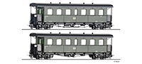 Tillig 03996 - H0e - 2-tlg. Set Personenwagen KB4ip, DR, Ep. III